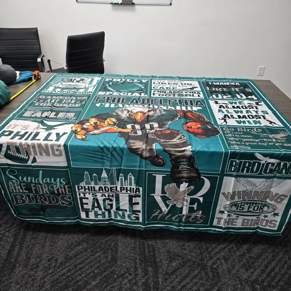 Philadelphia Eagles Fan Banner Large 71x71 Wall Flag Philly Gameday Decor